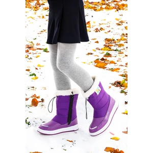 Kiko Kids Havana Fermuarlı Günlük Kız Çocuk Kar Botu Mor