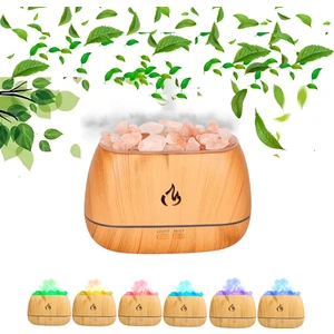 Hava Nemlendirici Tuz Lambalı Tuz Hediyeli Humidifier 260 ml Salt Lamp Ultrasonik Gece Lambası