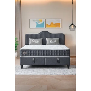 AE-7808 Menekşe Tek Kişilik Yatak Özel Paket Yaylı, Full Ortopedik, Antibakteriyel Kumaş