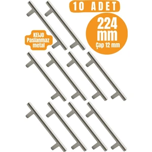 Almital Mobilya Aksesuarlari 10 ADET Keijo INOX 224mm Paslanmaz Kulp (mobilya, dolap kulbu, kulp modeli)