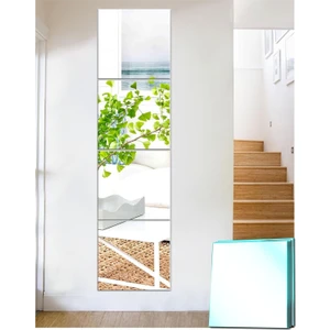 Cg Home 25  x  25 Kare 4'lü Rodajlı 4mm Şişecam Dekoratif Yapışkanlı Ayna