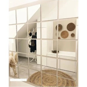 Cg Home 20  x  20 Kare Rodajlı Gerçek Ayna 21 Adet Yapışkanlı