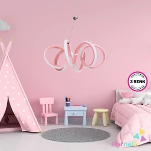 Modern Tasarım 30 cm Çap 3 Renk Yanabilen Ledli Avize