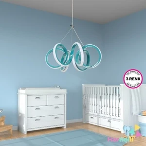 Modern Tasarım 30 cm Çap 3 Renk Yanabilen Ledli Avize