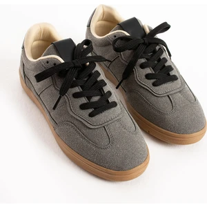 Yula Fashion Shoes Lera Kadın Gri Süet Günlük Sneaker