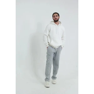 Daniel Milano Erkek Içi Polarlı Iki Iplik Beli Bağcıklı Gri Jogger Eşofman Altı