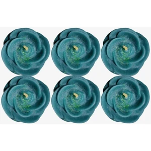 Gül Evi Gül Şeklinde 6'lı Mum Set