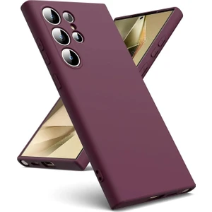 Samsung Galaxy S24 Ultra Uyumlu Kılıf Içi Kadife 3D Kamera Korumalı Darbe Emici Elden Kaymaz Silikon Kapak