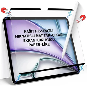 iPad 10.9 2022 10. Nesil Uyumlu Mıknatıslı Paper-Like Ekran Koruyucu Kağıt Hissiyatlı Tak- Çıkar Nano Ekran Koruyucu