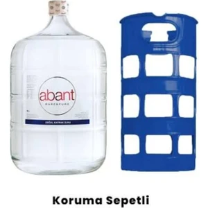 Cam Damacana 19 Lt. Boş Koruma Sepetli