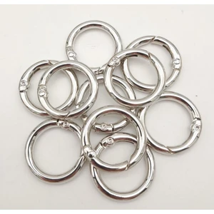 Çanta Aksesuar 10LU 2 cm Gümüş Renk Yaylı Halka Örgü Çanta Için