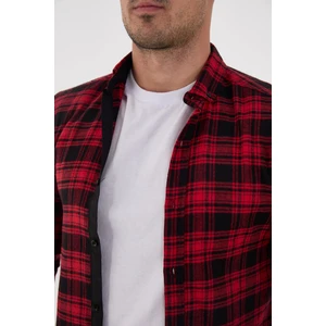 Jack Carisma. Flanel Ince Oduncu Ekose Slim Fit Gömlek