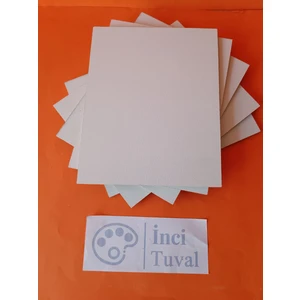 İnci Tuval 10,5 x 14 cm Pres Mdf Plaka 5 Adet Yüzey Dokulu Kompozit Boyanabilir Mdf Kalınlık 5 mm