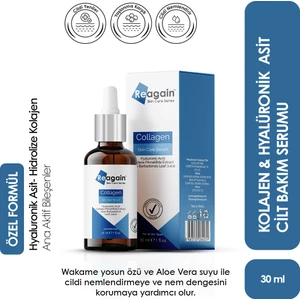 Dolgunlaştırıcı ve Yoğun Nemlendirici Kolajen, Hyaluronic Acid, Algae Cilt Bakım Serumu 30 ml
