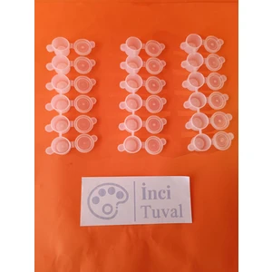 İnci Tuval 3 Adet 6lı Büyük Ebat 5ml Boya Saklama Kabı Yağlı Akrilik Boya Malzemesi