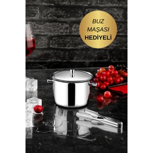 Termoslu Paslanmaz Çelik Buz Kovası ve Buz Maşası Set 18/10 - 304 Paslanmaz Çelik