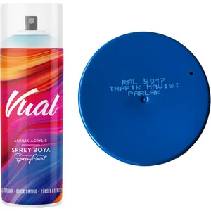 Vual Akrilik Sprey Boya Trafik Mavisi Parlak 400 ml - RAL5017