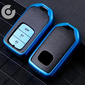 Honda Civic Fc5 Hr-V Cr-V City Tpu Deri Görünümlü Anahtar Kılıfı (1 Adet)