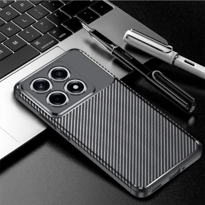 Xiaomi Mi 14T Pro Kılıf Kamera Çıkıntılı Karbon Fiber Desenli Renk Atmaz Koruyucu Kapak Kilif