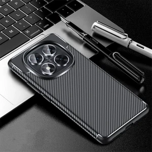 Xiaomi Redmi Note 14 Pro 5g Kılıf Kamera Çıkıntılı Karbon Fiber Desenli Renk Atmaz Koruyucu Kapak