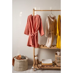 Terracotta Rengi 4 Kat Müslin Çocuk Bornoz