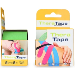 Thera Tape Kınesıo Sporcu Agrı Bandı 5 Metre x 5 cm Yeşil Renk