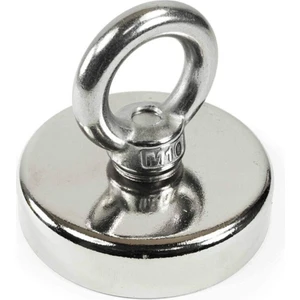 Dünya Magnet Süper Güçlü Halkalı Büyük Neodyum Pot Mıknatıs - 60MM Çap, Fishing Magnet, Kurtarma Mıknatısı