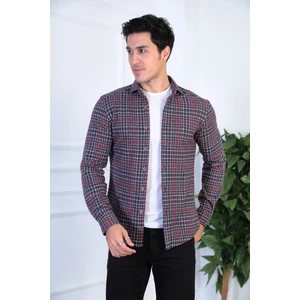 JACK CARISMA Örme Oduncu Ekose Esnek ve Rahat Slim Fit Erkek Gömlek