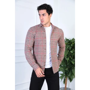 JACK CARISMA Örme Oduncu Ekose Esnek ve Rahat Slim Fit Erkek Gömlek