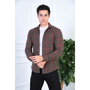 JACK CARISMA Örme Oduncu Ekose Esnek ve Rahat Slim Fit Erkek Gömlek