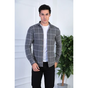 JACK CARISMA Örme Oduncu Ekose Esnek ve Rahat Slim Fit Erkek Gömlek