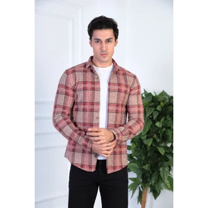 JACK CARISMA Örme Oduncu Esnek ve Rahat Slim Fit Erkek Gömlek