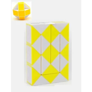 24 Parçalı Yaratıcı Magıc Snake Cube  -Sihirli Yılan Zeka Sabır Küpü - Renk: Sarı
