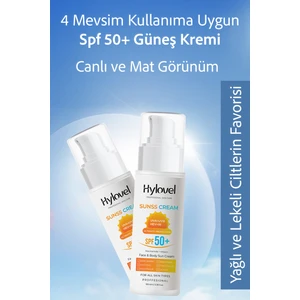 Spf 50 Yüz Güneş Kremi Yağlı, Karma, Hassas Ve Lekeli Ciltler Için Yağsız Güneş Koruyucu 100ml