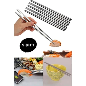 Home Dekor Hediye Yemek Çubukları Çin Çubuğu Çubukları Metal Chopstick 5 Çift Paslanmaz Çelik Çin Çubuğu Yemek Çubukları Çin Çubuğu Çubukları 5 Çift