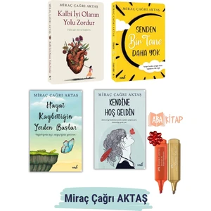 Miraç Çağrı Aktaş Seti 4 Kitap, 1. Kalbi İyi Olanın Yolu Zordur, 2. Senden Bir Tane Daha Yok - Kalem