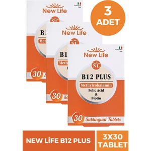 New Life B12 Plus Methylcobalamin 30 Tablet 3 Adet