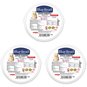 Blue Bead Beyaz Şeker Hamuru 200 gr x3 Adet
