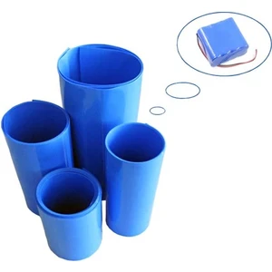 Go İthalat 1 mt Pvc Isı Borusu Mavi Shrink 35 mm 18650 Pil Yalıtım Isı Büzülme Kablo Kılıfı (4825)