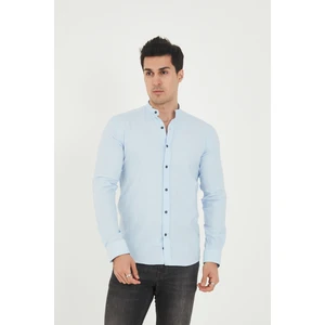 Jack Carısma Hakim Yaka Çizgili Pamuk Keten Likralı Slim Fitgömlek