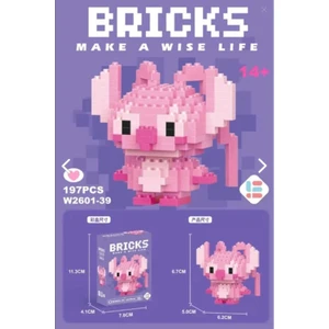 Kaptan Mavi Stitch Bricks 3D Yapboz Puzzle Yapı Oyuncakları