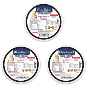 Blue Bead Siyah Şeker Hamuru 200 gr x3 Adet