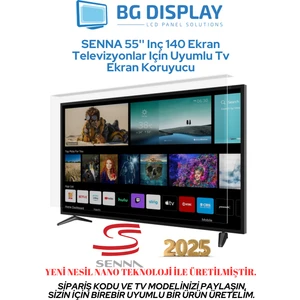 BG Display Senna 55'' Inç 140 Ekran Televizyonlar Için Uyumlu Tv Ekran Koruyucu
