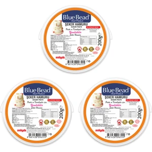 Blue Bead Turuncu Şeker Hamuru 200 gr x3 Adet