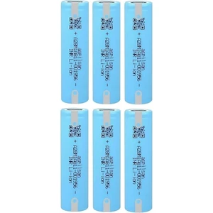 A28 Başlıksız Puntalı 3.7V 2900MAH 25A Discharge Şarjlı Li-Ion Pil 6 Adet Set