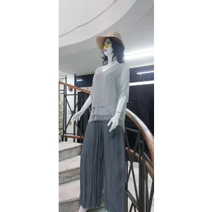 Italyan Korse Belli Astarlı Ipek Pantolon