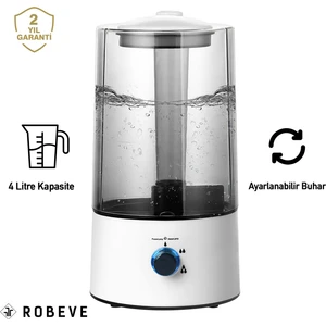Rbh-03 Ultrasonik Hava Nemlendirici 4 Litre Hava Nemlendirici Buhar Makinesi Aroma Difüzörü 4l Nemlendirici - Otomatik Kapanma Sessiz Çalışma Ayarlanabilir Buhar Seviyesi