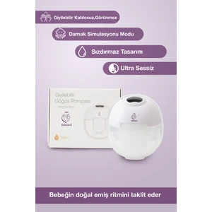 BOBODUCK Yeni Teknoloji Giyilebilir Göğüs Pompası 180 ml Bebek Damak Simulasyon Modlu
