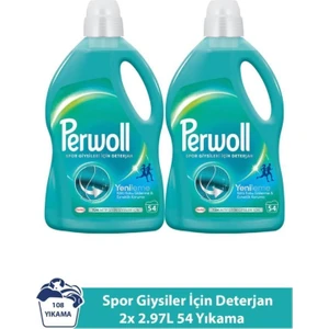 Sıvı Deterjan Yenileme Spor Giysiler 2x 2.97 lt (Toplam 108 Yıkama)