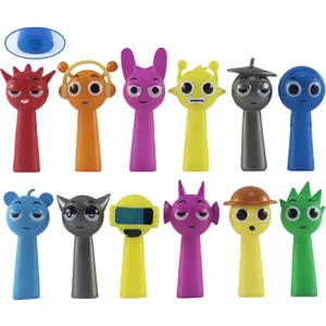 8 cm Sprunki Karakter Oyuncakları 12 Parçalı Set Kalem Kutusu Dekorasyonu Olarak Kullanılabilir (Yurt Dışından)